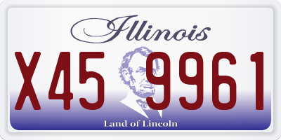 IL license plate X459961