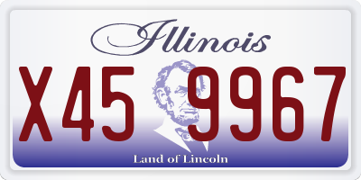 IL license plate X459967