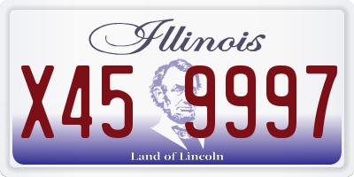 IL license plate X459997