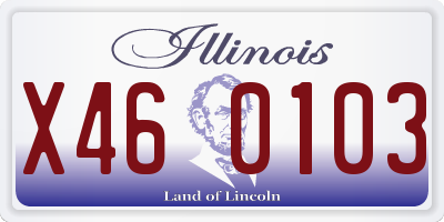 IL license plate X460103