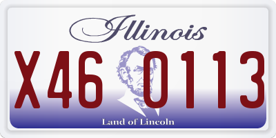 IL license plate X460113