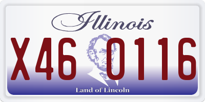 IL license plate X460116