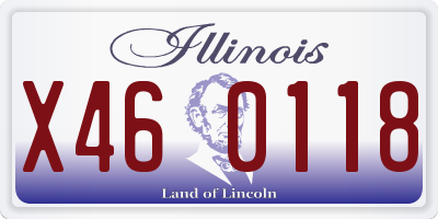 IL license plate X460118