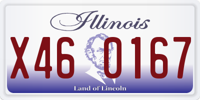 IL license plate X460167