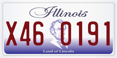 IL license plate X460191