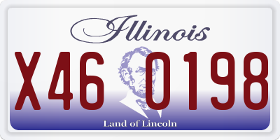 IL license plate X460198