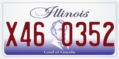 IL license plate X460352