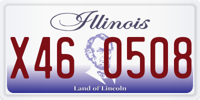 IL license plate X460508
