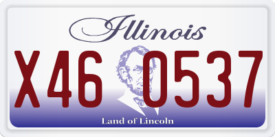 IL license plate X460537