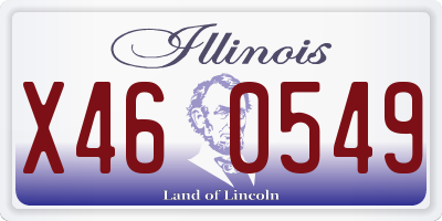 IL license plate X460549