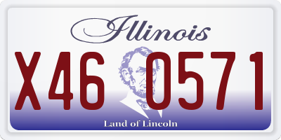 IL license plate X460571