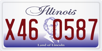 IL license plate X460587