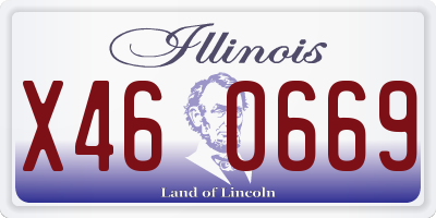 IL license plate X460669