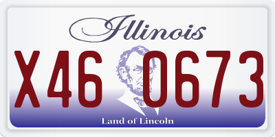 IL license plate X460673