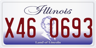 IL license plate X460693