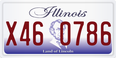 IL license plate X460786