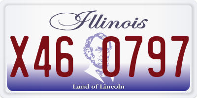 IL license plate X460797