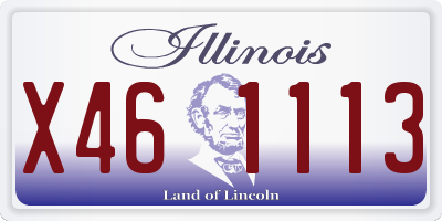 IL license plate X461113