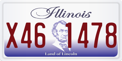 IL license plate X461478