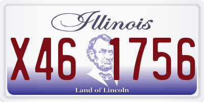 IL license plate X461756