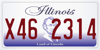IL license plate X462314
