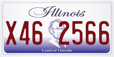 IL license plate X462566