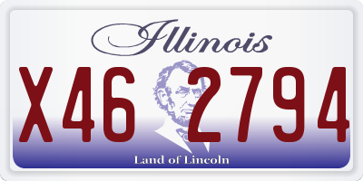 IL license plate X462794