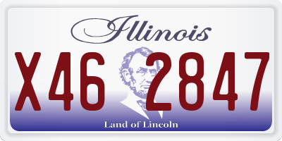 IL license plate X462847