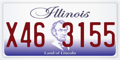 IL license plate X463155