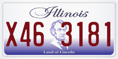 IL license plate X463181