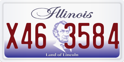 IL license plate X463584