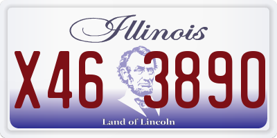 IL license plate X463890