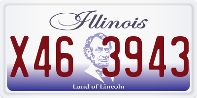 IL license plate X463943