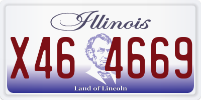 IL license plate X464669
