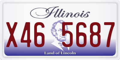 IL license plate X465687