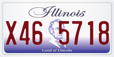 IL license plate X465718