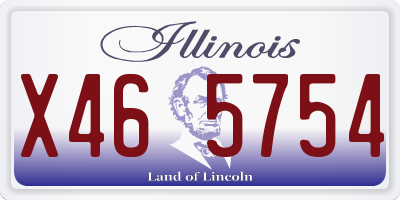 IL license plate X465754