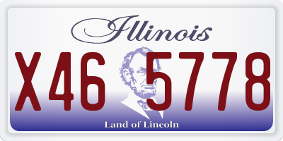 IL license plate X465778