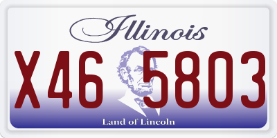 IL license plate X465803