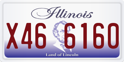 IL license plate X466160