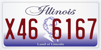 IL license plate X466167