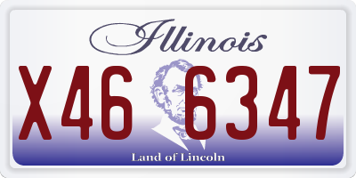 IL license plate X466347