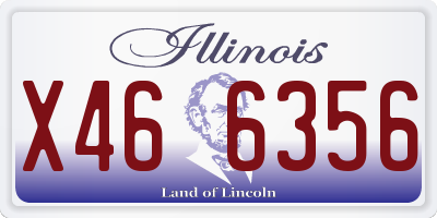 IL license plate X466356