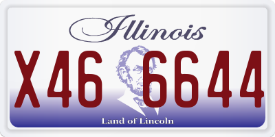 IL license plate X466644