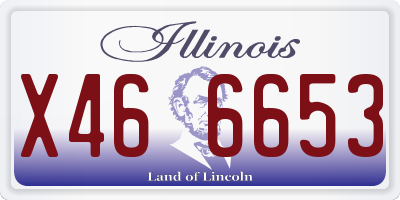 IL license plate X466653