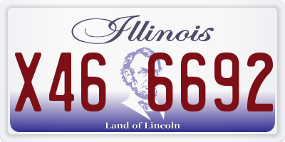 IL license plate X466692