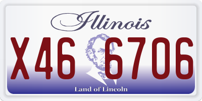 IL license plate X466706