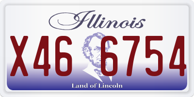 IL license plate X466754