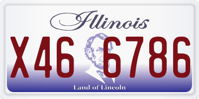 IL license plate X466786