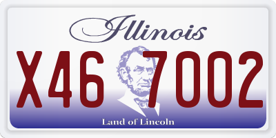 IL license plate X467002